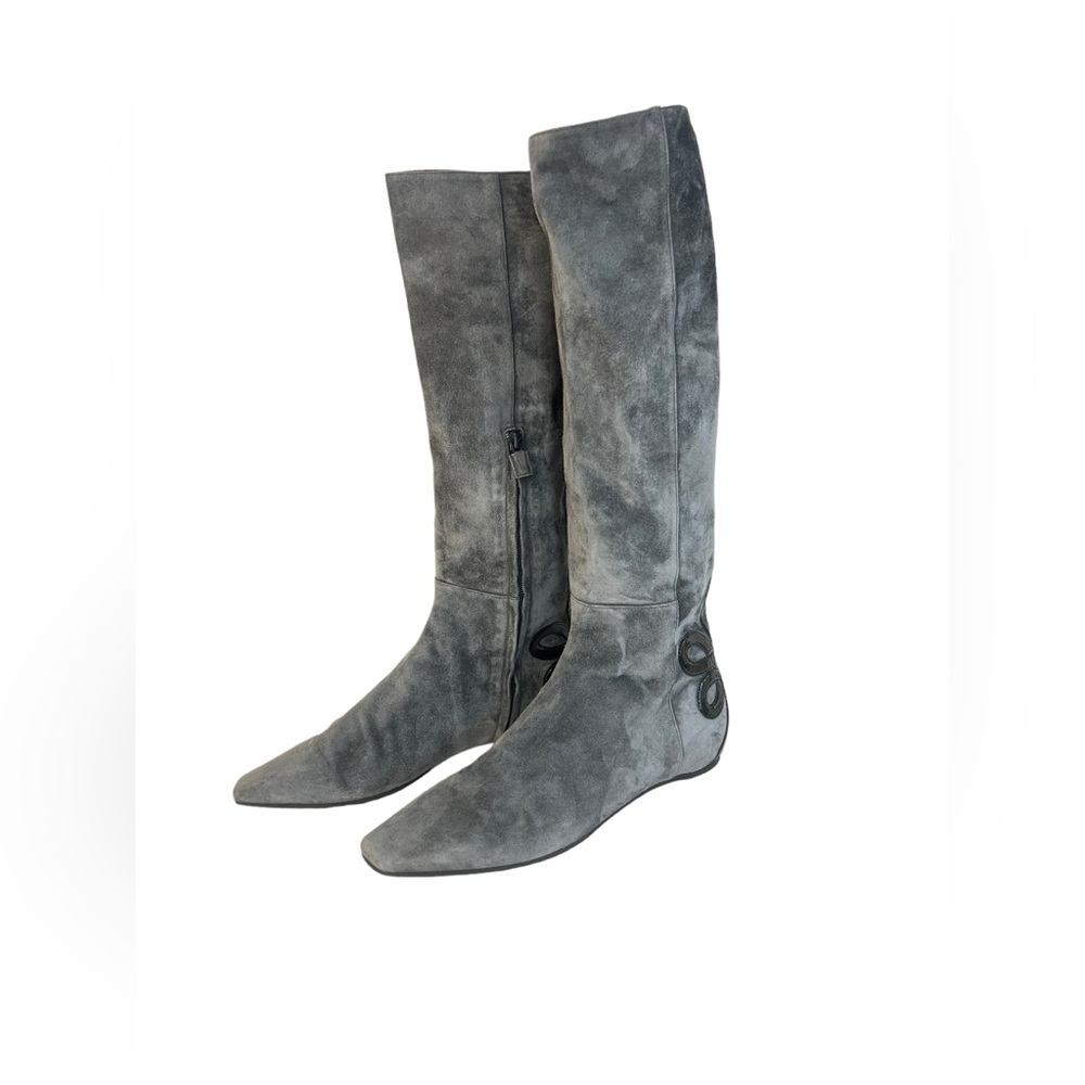 Roger Vivier grey suede boots